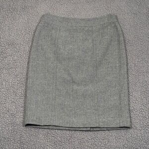 Banana Republic Mini Skirt Herringbone Tweed Wool Blend Womens 2 Lined Zipper